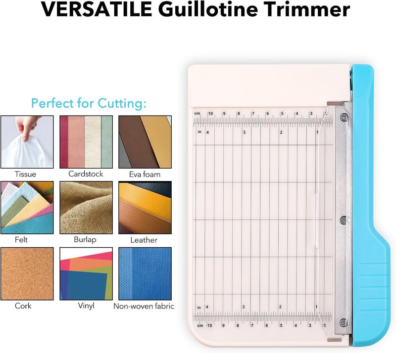 BAOFALI 6 Inch Guillotine Paper Trimmer with Grid Inches and Centimeters Cut Length Guillotine Cutter for Paper Crafts Photos Cardstock, Cardboard, Vinyl, Crafts,Scrapbooking Office - Image 3